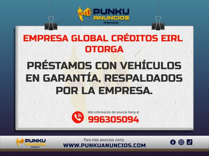 Préstamos con Garantía Vehicular